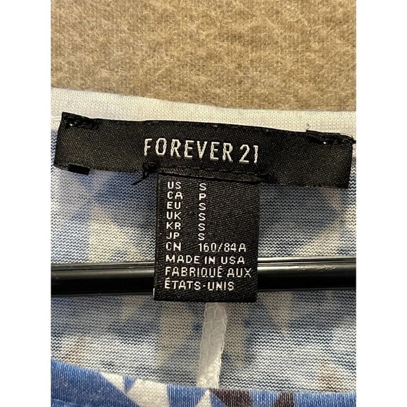 Forever21 Shirt Women's Small Blue - Picture 6 of 12